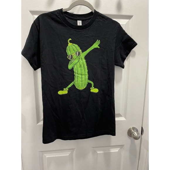Dabbing Pickle t shirt Adult unisex Small Black short sleeve - Picture 4 of 4